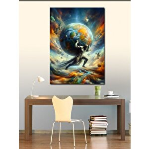 Kanvas Tablo Atlas Ve Dünya 50x70 cm