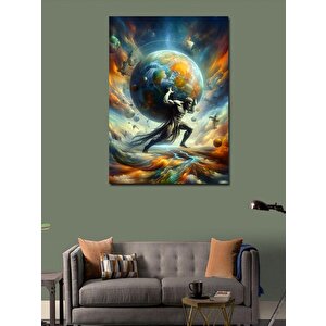 Kanvas Tablo Atlas Ve Dünya 50x70 cm