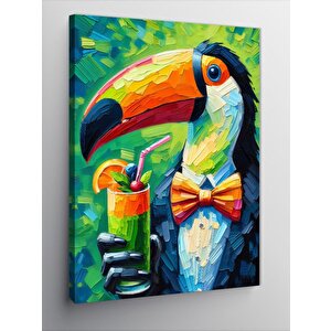 Kanvas Tablo Gözlüklü Tukan 50x70 cm