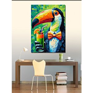 Kanvas Tablo Gözlüklü Tukan 50x70 cm