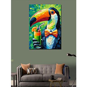 Kanvas Tablo Gözlüklü Tukan 50x70 cm