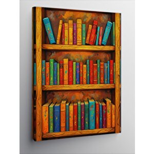 Kanvas Tablo Kitaplık Rafı 70x100 cm