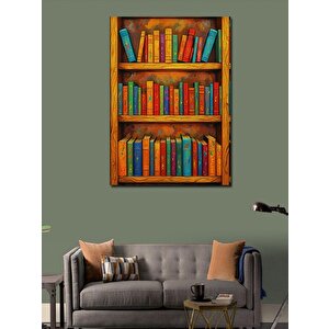 Kanvas Tablo Kitaplık Rafı 70x100 cm