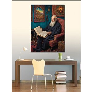 Kanvas Tablo Kitap Okuyan Bilge Adam 70x100 cm