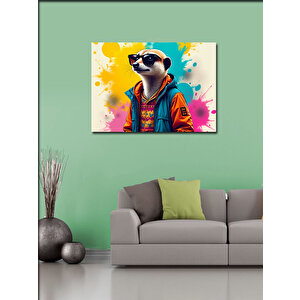 Kanvas Tablo Gözlük Takan Miskin Portresi 50x70 cm