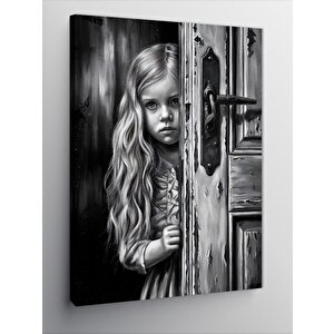 Kanvas Tablo Kapıdaki Kız 50x70 cm