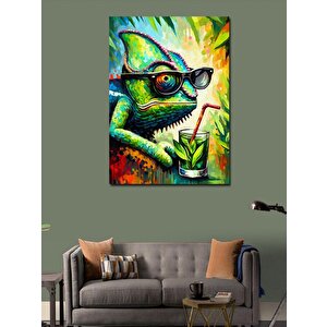 Kanvas Tablo Gözlüklü Bukalemun 70x100 cm