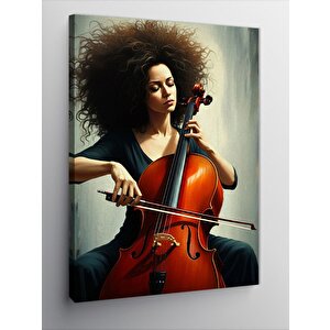Kanvas Tablo Çello Melodileri 70x100 cm