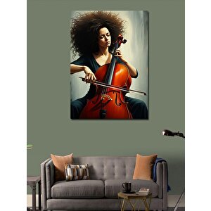 Kanvas Tablo Çello Melodileri 70x100 cm