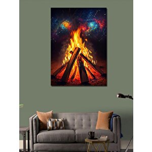 Kanvas Tablo Kamp Ateşi 70x100 cm