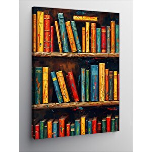 Kanvas Tablo Kitaplık Rafları 70x100 cm