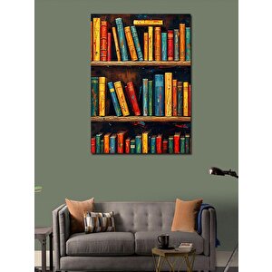 Kanvas Tablo Kitaplık Rafları 70x100 cm