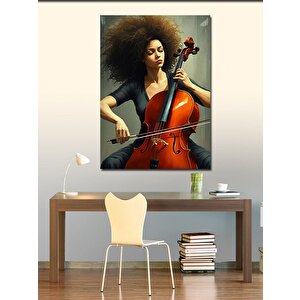 Kanvas Tablo Çello Çalan Kadın 70x100 cm