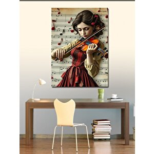 Kanvas Tablo Keman Çalan Kadın 70x100 cm