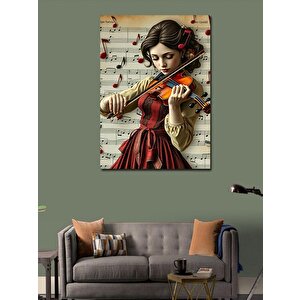 Kanvas Tablo Keman Çalan Kadın 70x100 cm