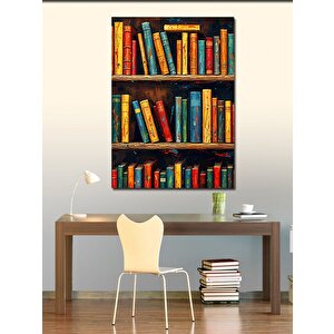 Kanvas Tablo Kitaplık Rafları 100x140 cm