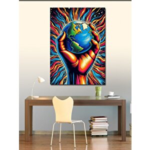 Kanvas Tablo Dünyanın Kalp Atışı 70x100 cm