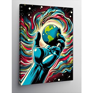 Kanvas Tablo Evrende Dünya 100x140 cm