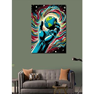 Kanvas Tablo Evrende Dünya 100x140 cm