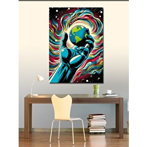 Kanvas Tablo Evrende Dünya 70x100 cm