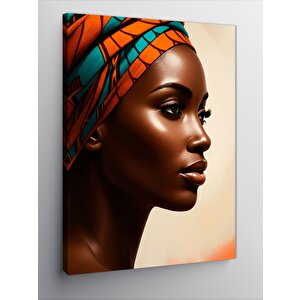 Kanvas Tablo Afrika Tarzı Portre 100x140 cm