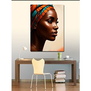 Kanvas Tablo Afrika Tarzı Portre 100x140 cm