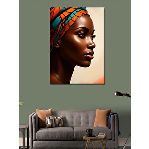 Kanvas Tablo Afrika Tarzı Portre 100x140 cm
