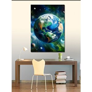 Kanvas Tablo Uzayda Dünya 50x70 cm