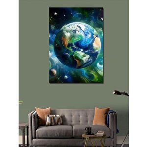 Kanvas Tablo Uzayda Dünya 50x70 cm