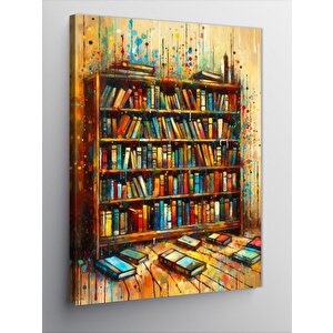 Kanvas Tablo Kitaplık Ve Bilgelik 50x70 cm