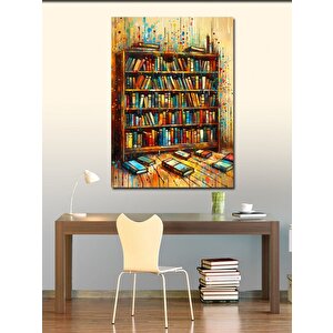 Kanvas Tablo Kitaplık Ve Bilgelik 50x70 cm