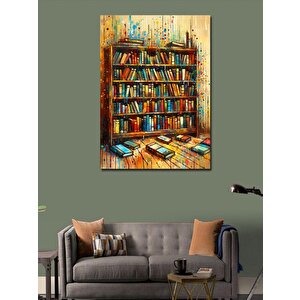 Kanvas Tablo Kitaplık Ve Bilgelik 50x70 cm