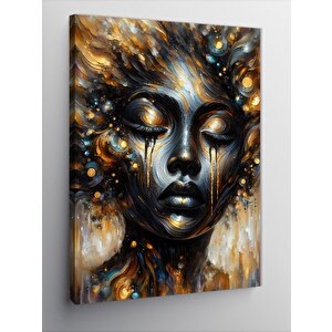 Kanvas Tablo Gözyaşı Ve Altın 100x140 cm