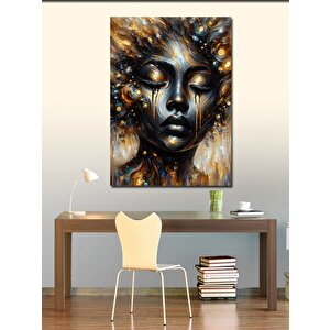 Kanvas Tablo Gözyaşı Ve Altın 100x140 cm