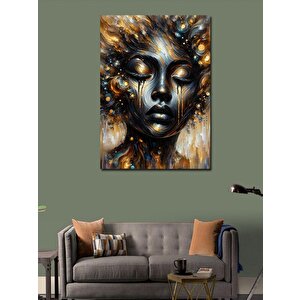 Kanvas Tablo Gözyaşı Ve Altın 100x140 cm