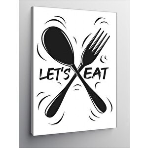 Kanvas Tablo Let's Eat Logo 50x70 cm