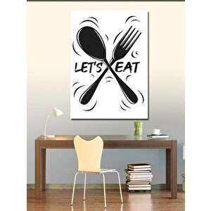 Kanvas Tablo Let's Eat Logo 50x70 cm