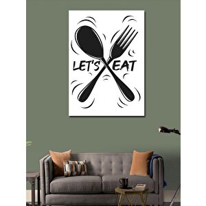 Kanvas Tablo Let's Eat Logo 50x70 cm