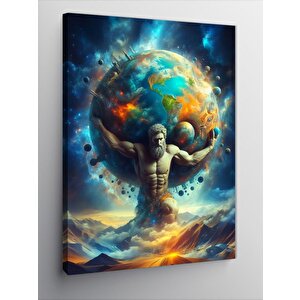 Kanvas Tablo Atlas Ve Dünya 100x140 cm