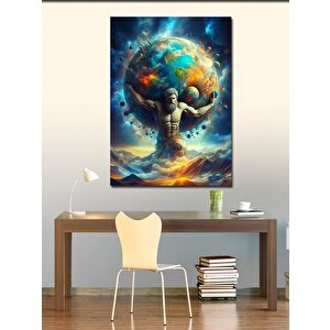 Kanvas Tablo Atlas Ve Dünya 100x140 cm