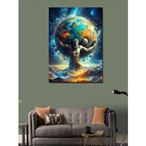 Kanvas Tablo Atlas Ve Dünya 100x140 cm