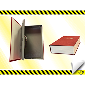 Kitap Görünümlü Şifreli Gizli Kasa Sözlük Kumbara - Kırmızı
