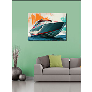 Kanvas Tablo Kırmızı Sürat Teknesi 50x70 cm