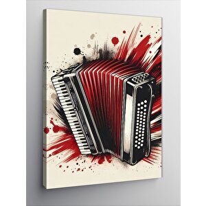 Kanvas Tablo Kırmızı Akordeon 50x70 cm