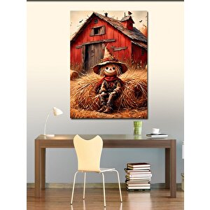 Kanvas Tablo Kırmızı Ahır Ve Korkuluk 70x100 cm