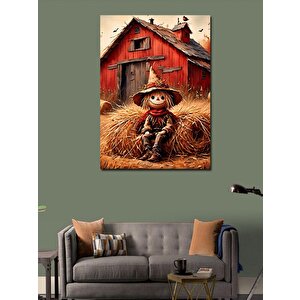 Kanvas Tablo Kırmızı Ahır Ve Korkuluk 70x100 cm
