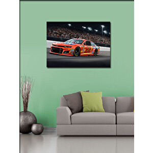 Kanvas Tablo Kırmızı Nascar Yarışı 50x70 cm