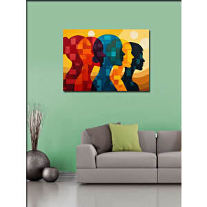 Kanvas Tablo Renkli İnsan Figürleri 50x70 cm