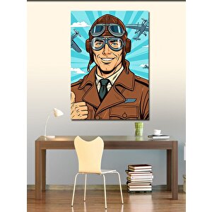 Kanvas Tablo Pilot Adam 100x140 cm
