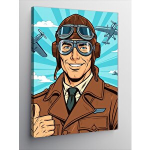 Kanvas Tablo Pilot Adam 50x70 cm
